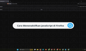 menonaktifkan javascript di firefox
