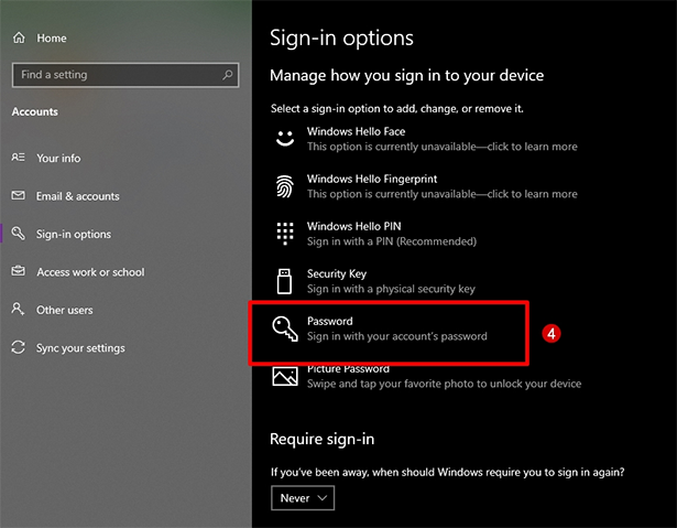 mengganti password