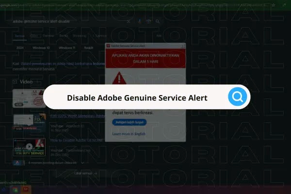 adobe genuine service alert